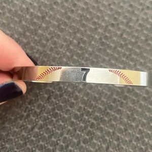 ⭐️4/$20⭐️ #7 Silver Baseball Cuff Bracelet